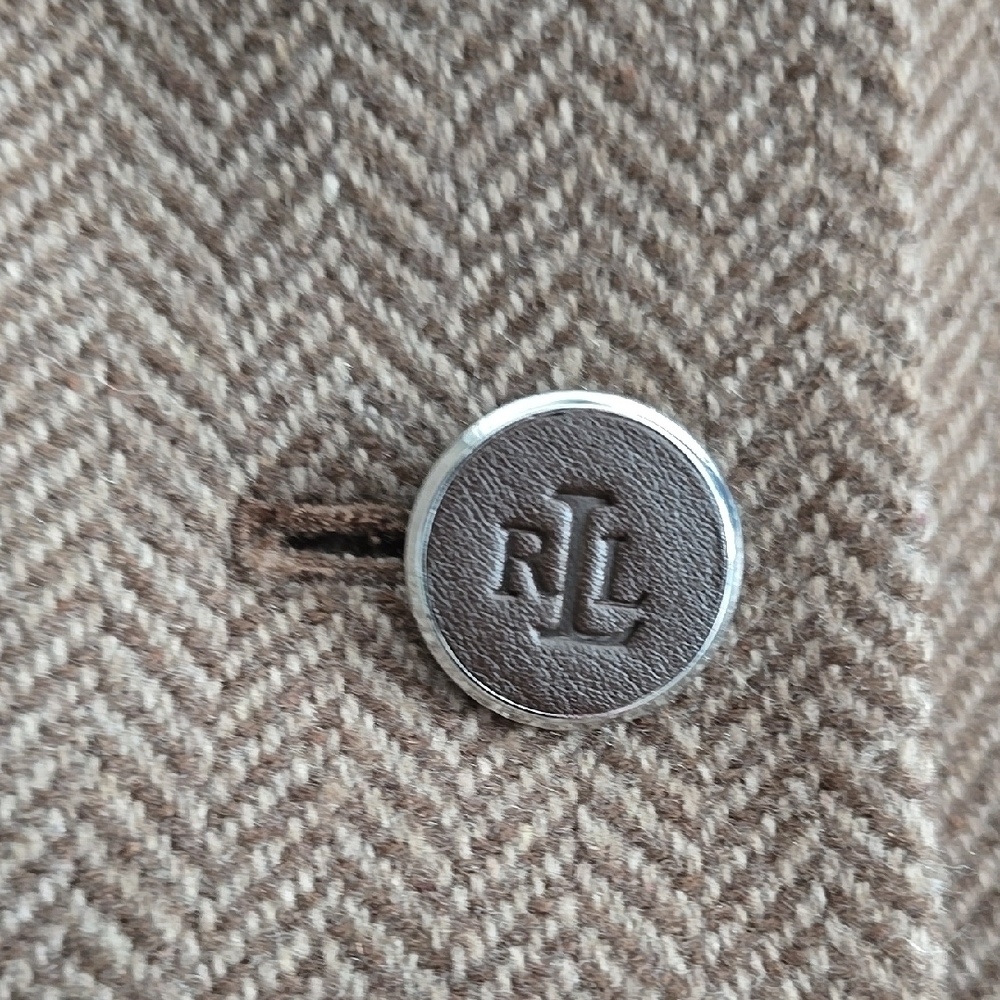 Lauren Ralph Lauren Brown Herringbone Blazer - Picture 6 of 9
